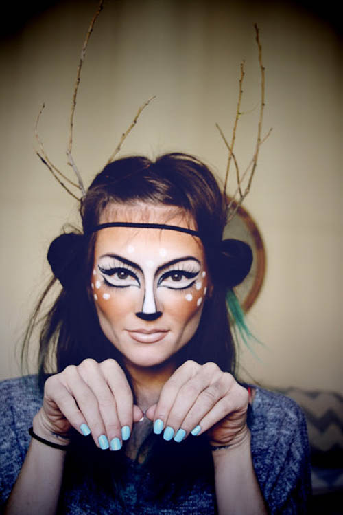 Halloween Deer Costume Makeup