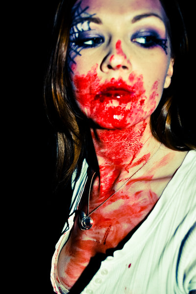 Halloween Makeup with Blood