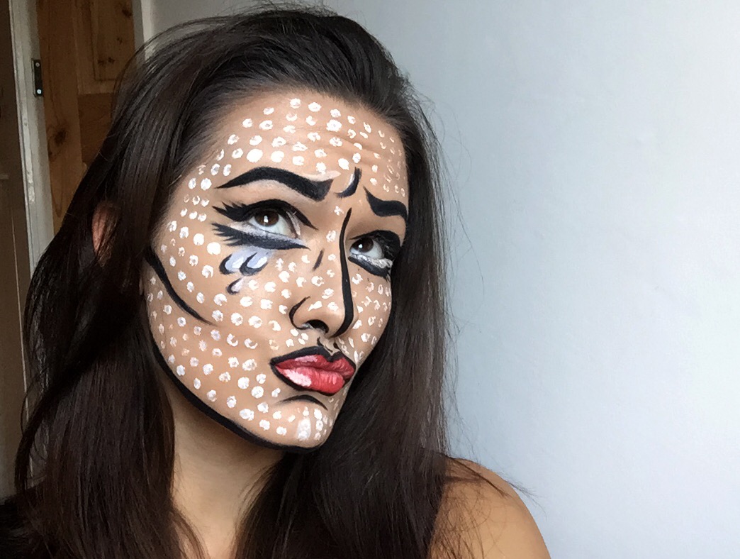 Halloween makeup Pop Art style