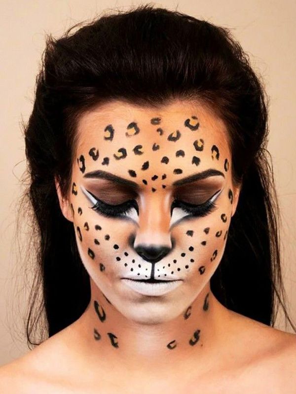 Leopard print inspired makeup