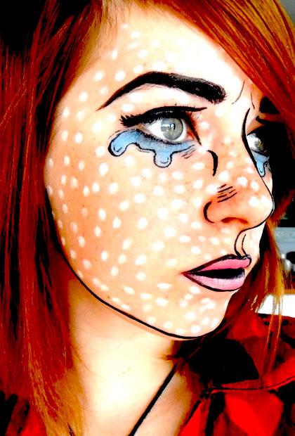 Pop Art Face Halloween Makeup Ideas