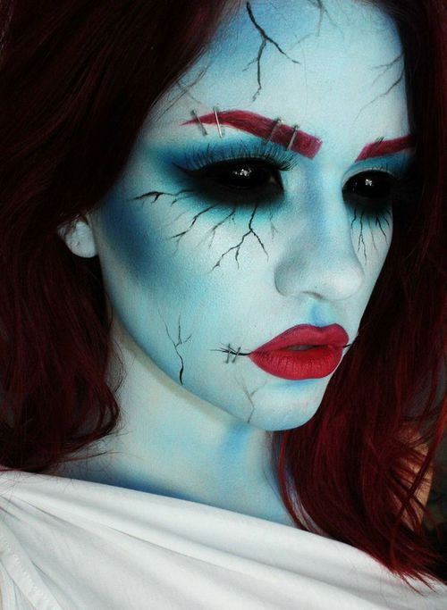 Scary Halloween Zombie Eye Makeup