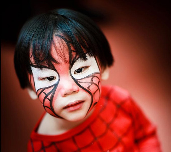 Spiderman makeup for Halloween