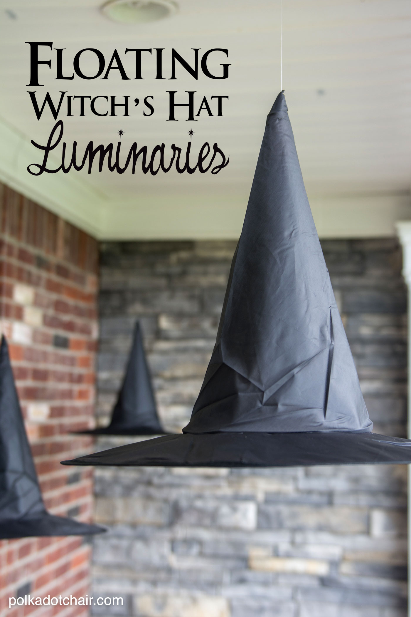 2 Floating Witch Hat Luminaries