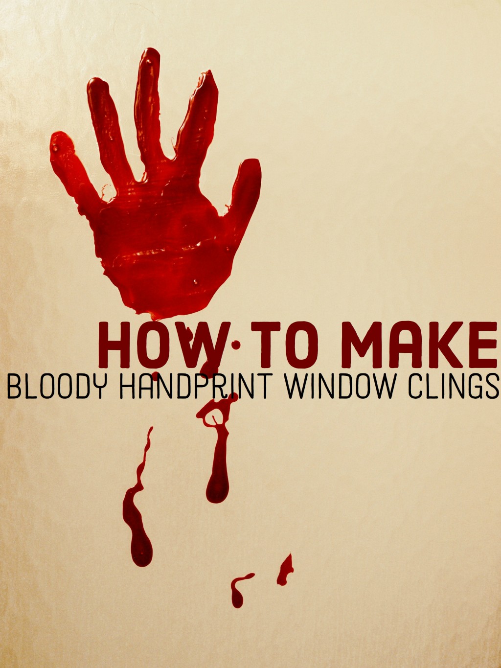 6 Bloody Handprint Window Clings