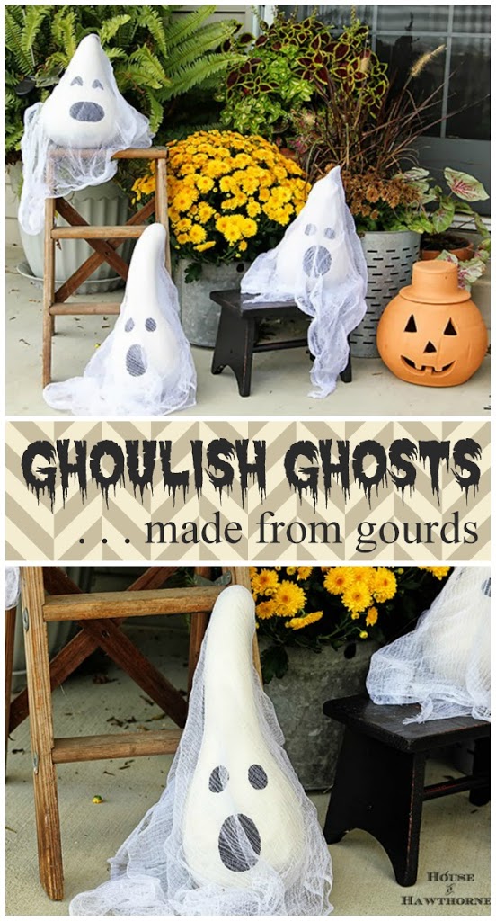 3 Ghosts Made From Gourds