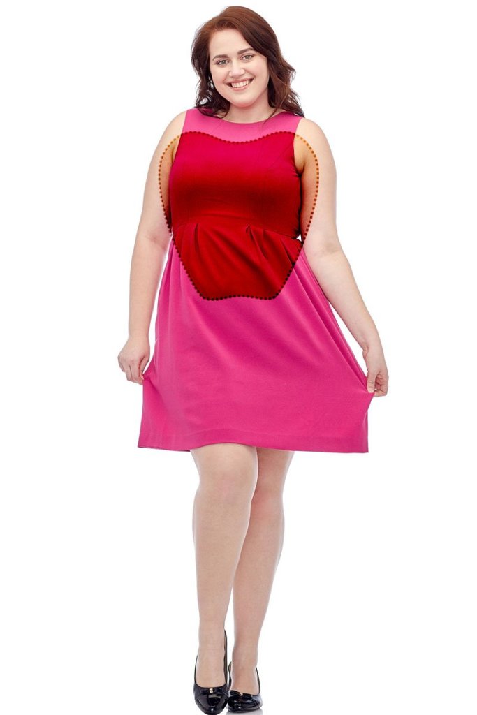 Dress for the apple body type