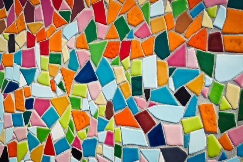 A colorful mosaic tile